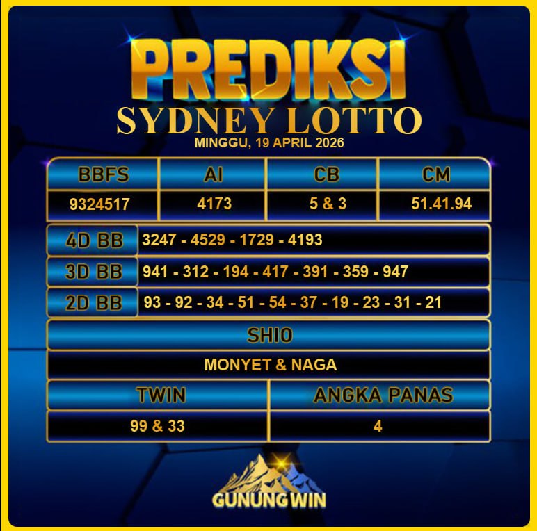 PREDIKSI TOGEL GUNUNGWIN