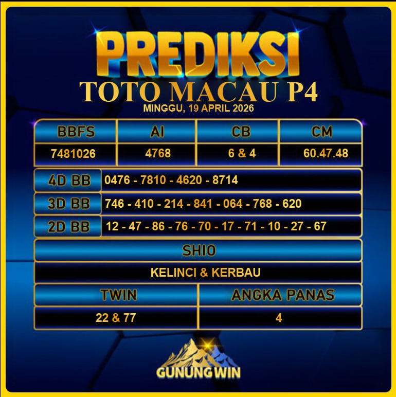 PREDIKSI TOGEL GUNUNGWIN