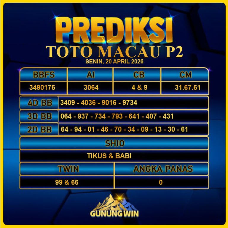 PREDIKSI TOGEL GUNUNGWIN