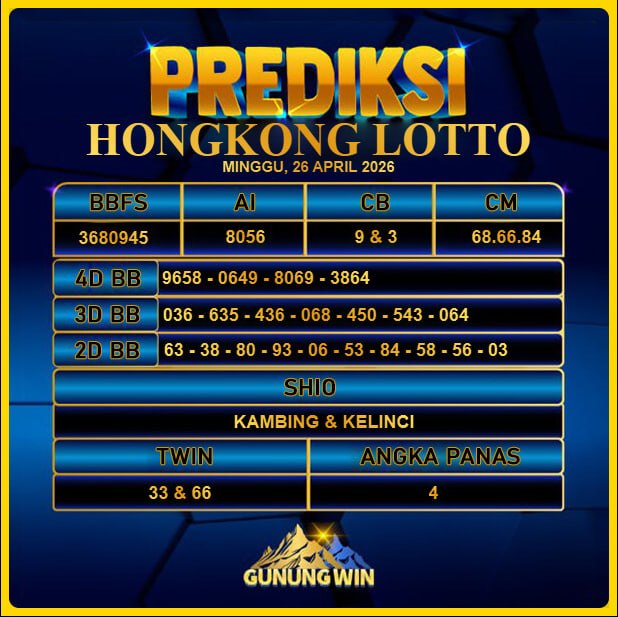 PREDIKSI TOGEL GUNUNGWIN