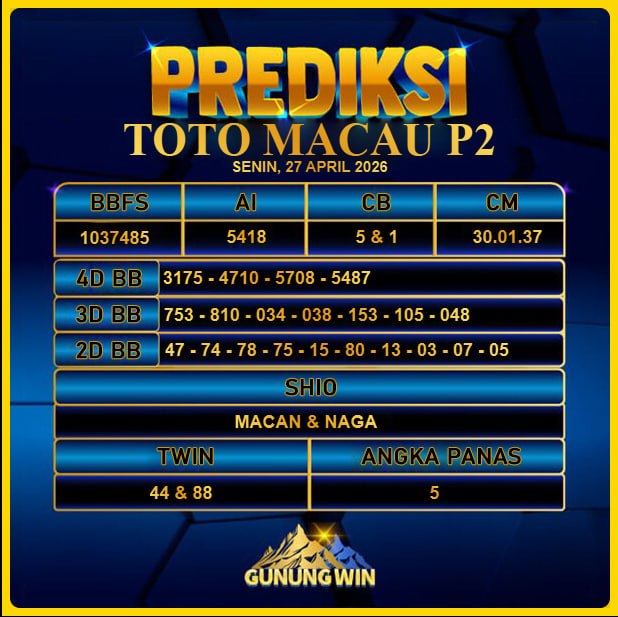 PREDIKSI TOGEL GUNUNGWIN