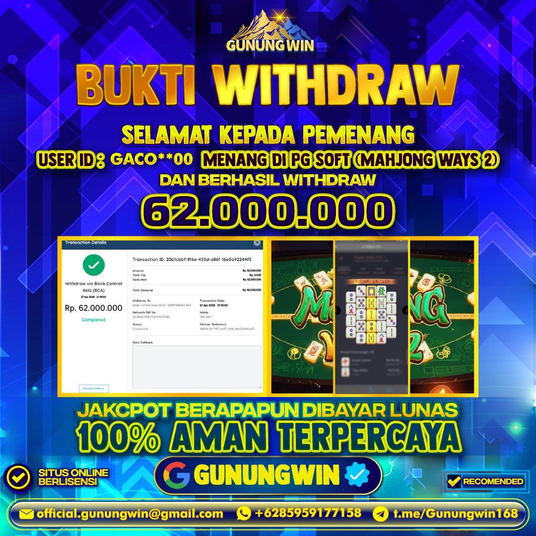 BUKTI WITHDRAW Mahjong Ways 2 - Pg Soft Gunungwin