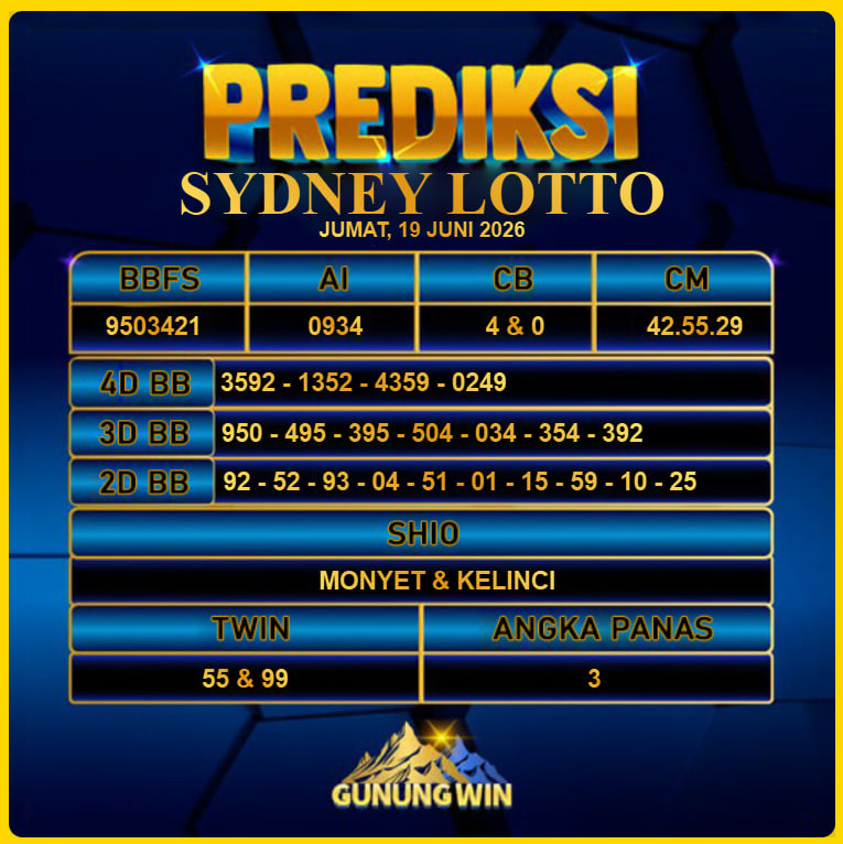 PREDIKSI TOGEL GUNUNGWIN