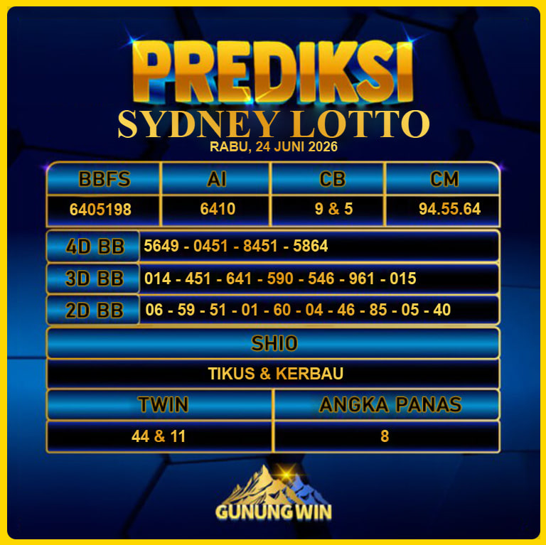 PREDIKSI TOGEL GUNUNGWIN
