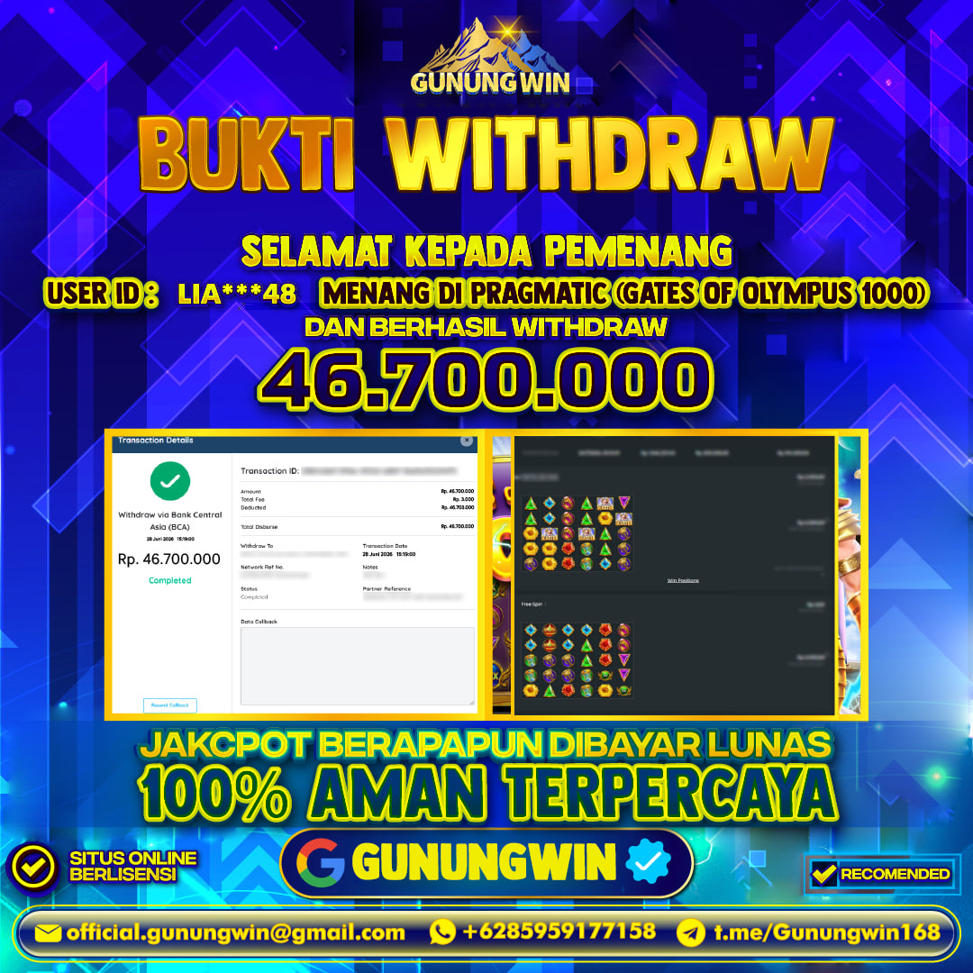 BUKTI WITHDRAW Gates Of Oliympus1000 - Pragmatic Gunungwin