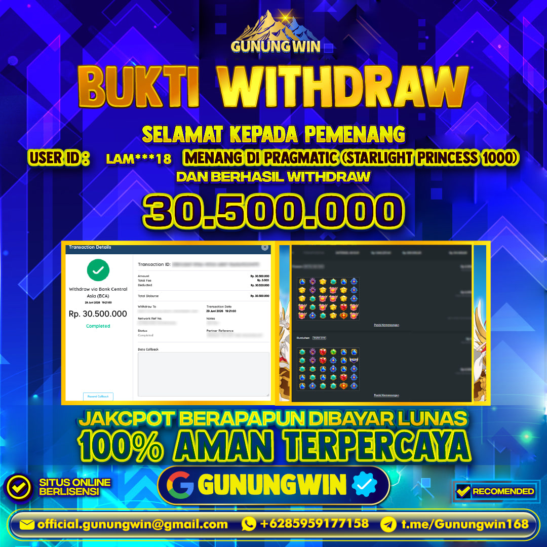 BUKTI WITHDRAW Starlight Princes 1000 - Pragmatic Gunungwin