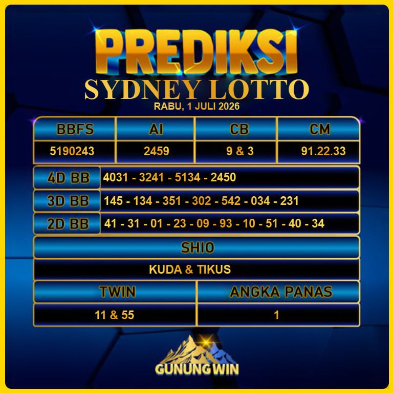 PREDIKSI TOGEL GUNUNGWIN