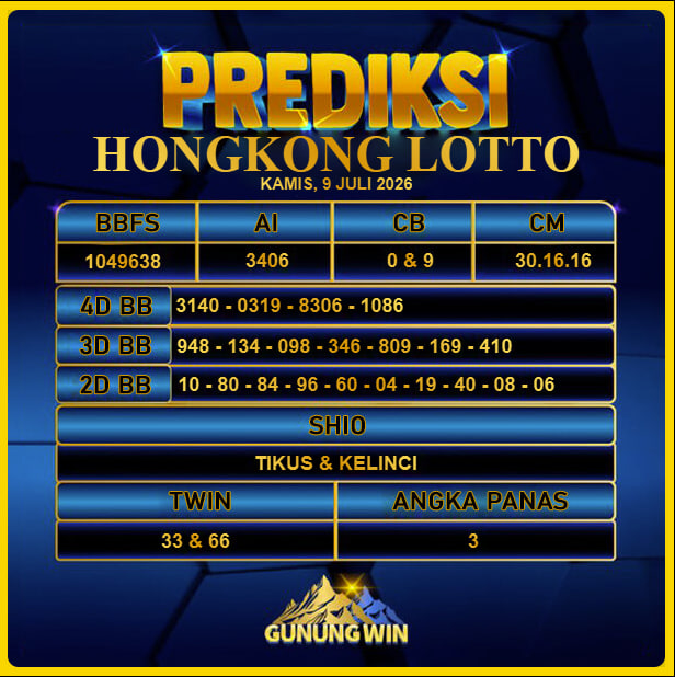 PREDIKSI TOGEL GUNUNGWIN