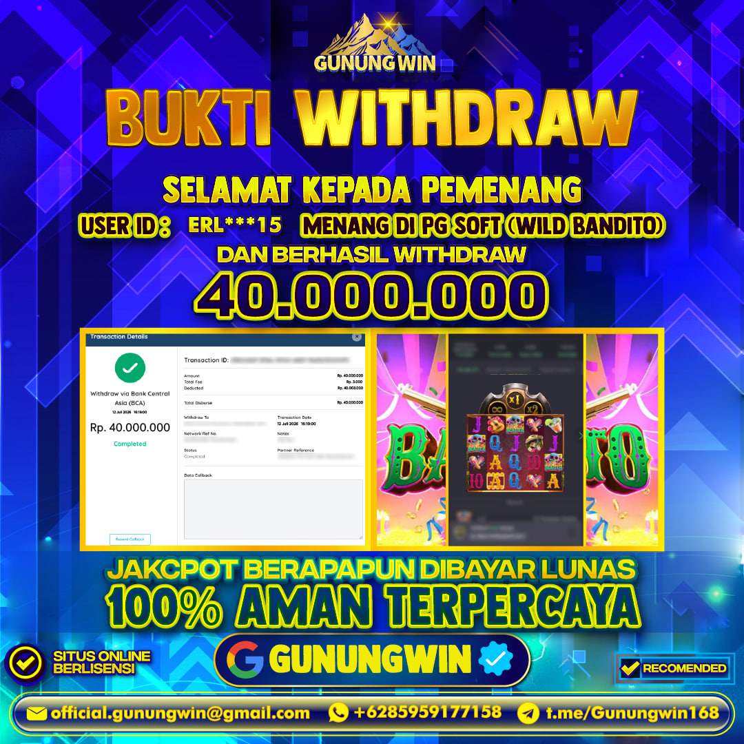 BUKTI WITHDRAW Wild Bandito - Pg Soft Gunungwin