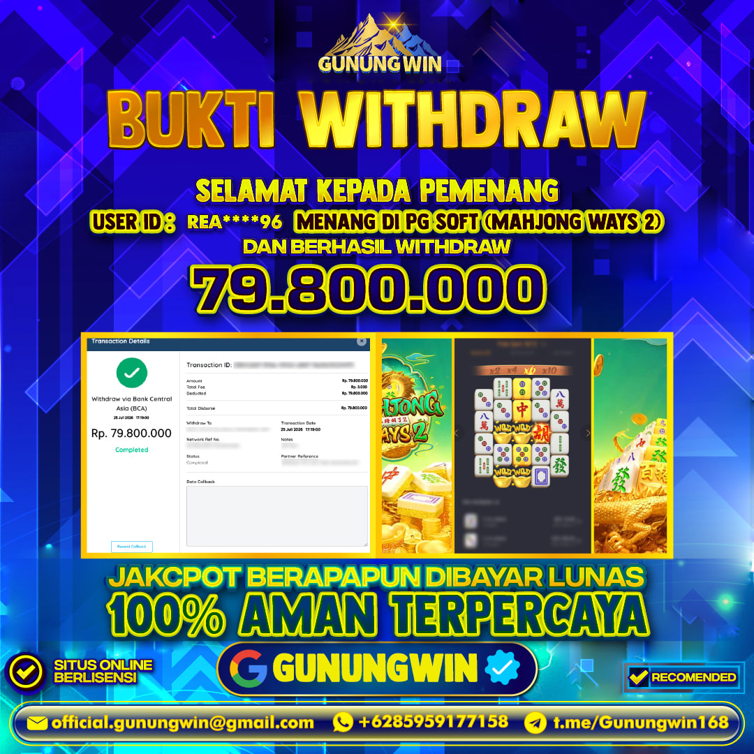 BUKTI WITHDRAW Mahjong Ways 2 - Pg Soft Gunungwin