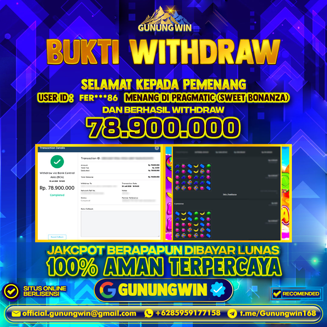 BUKTI WITHDRAW Sweet Bonanza - Pragmatic Gunungwin