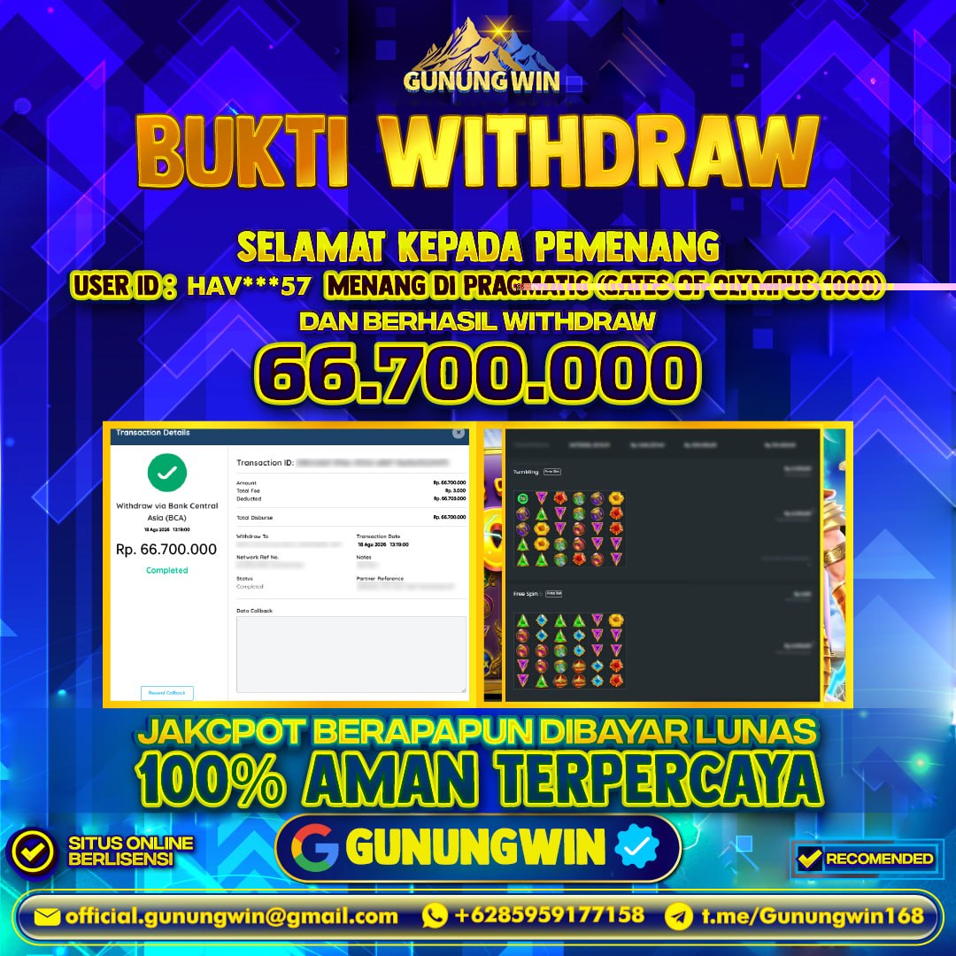BUKTI WITHDRAW Gates Of Oliympus1000 - Pragmatic Gunungwin