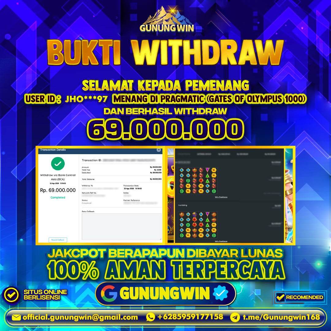 BUKTI WITHDRAW Gates Of Oliympus1000 - Pragmatic Gunungwin